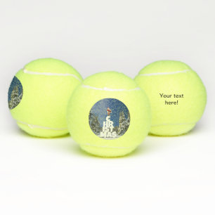 Pelotas De Tenis paisaje invernal de los navidades