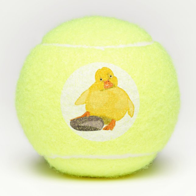 Pelotas De Tenis Pato amarillo lindo (Anverso)