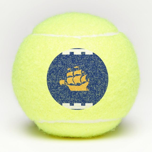 Pelotas De Tenis Patriotic Tennis Ball with Flag of Quebec City (Anverso)