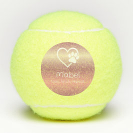 Pelotas De Tenis Peach Dog Name Tennis Ball 'toss, fetch, repeat'