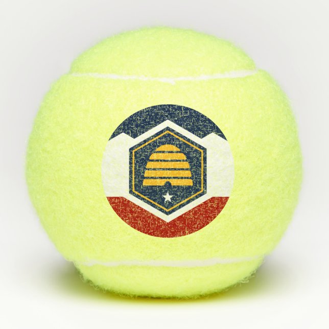 Pelotas De Tenis Penn tennis ball with new flag of Utah State, USA (Anverso)