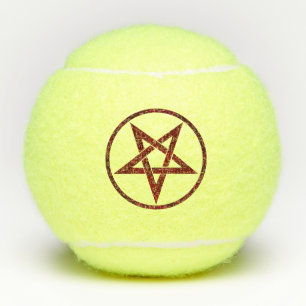 Pelotas De Tenis Pentagram del diablo Rojo
