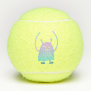 Pelotas De Tenis Pequeño Monstruo Azul