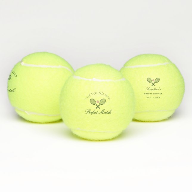 Pelotas De Tenis Perfect Match Social Club Bridal Shower (Múltiples)