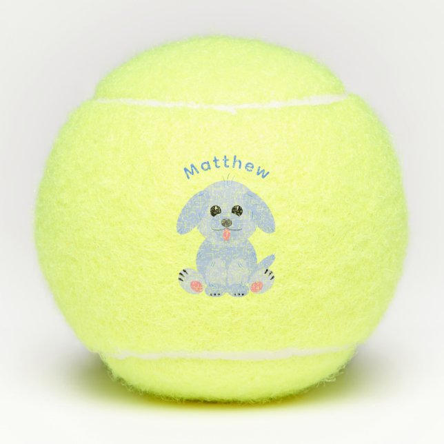 Pelotas De Tenis Perro de cachorro lindo Personalizado personalizad (Anverso)