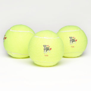 Pelotas De Tenis Perro personalizado Schnauzer en miniatura
