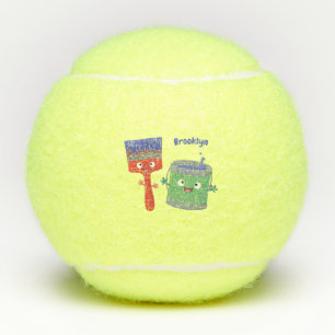 Pelotas De Tenis Personajes de pincel y dibujos animados