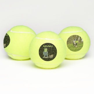 Pelotas De Tenis Personaliza a Halloween Frankenwalk Funny Dog
