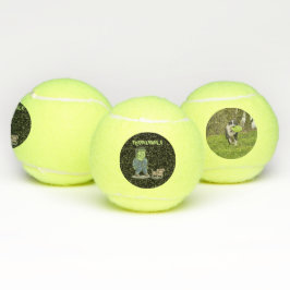 Pelotas De Tenis Personaliza Halloween Frankenwalk Perro Divertido