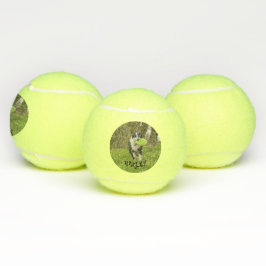 Pelotas De Tenis Personaliza imagen de perro mascota nombre tiempo 