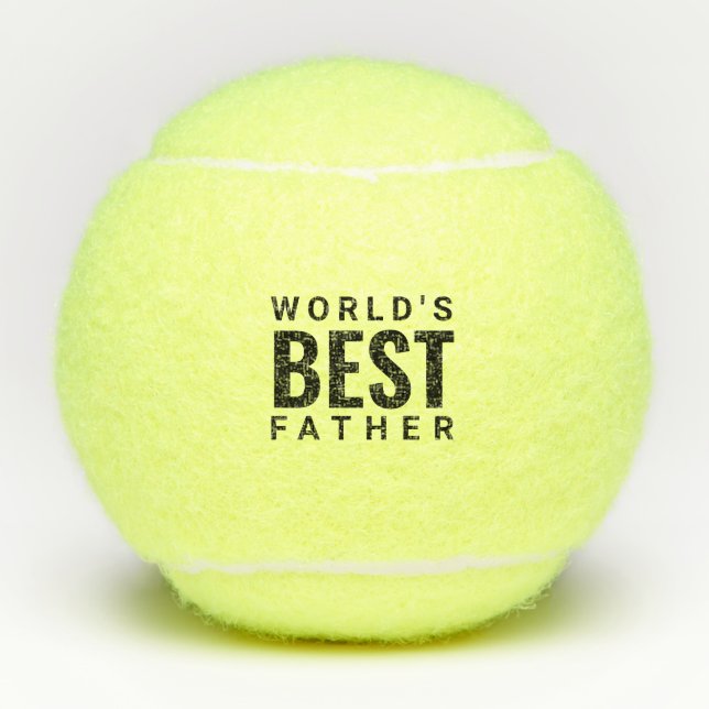 Pelotas De Tenis Personalizable del mejor padre del mundo (Anverso)