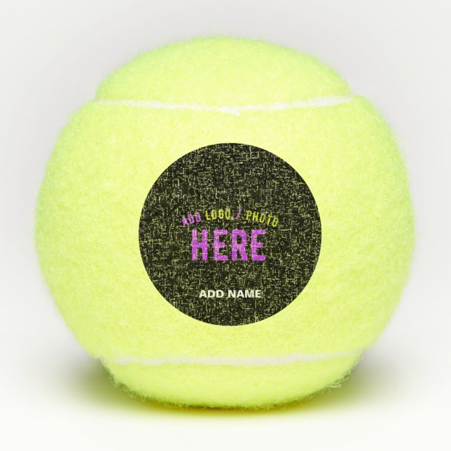 PELOTAS DE TENIS PERSONALIZABLE MODERNO ESTILO NEGRO VERIFICADO MAR (Anverso)