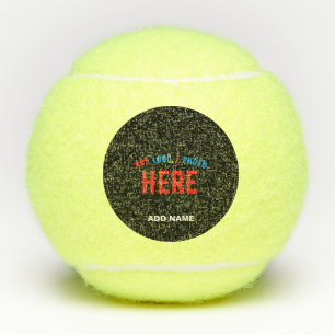 PELOTAS DE TENIS PERSONALIZABLE MODERNO ESTILO NEGRO VERIFICADO MAR