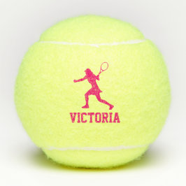 Pelotas de tenis personalizadas con silueta femeni