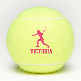 Pelotas de tenis personalizadas con silueta femeni