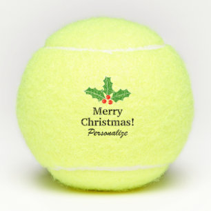 Pelotas de tenis personalizadas de Navidad con log