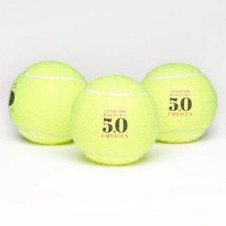 Pelotas De Tenis Personalizado 50 y fabuloso cumpleaños