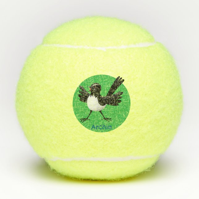 Pelotas De Tenis Personalizado australiano Willie Wagtail personali (Anverso)