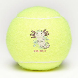 Pelotas De Tenis Personalizado axolotópico rosa adorable
