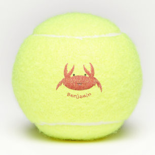 Pelotas De Tenis Personalizado de cangrejo rojo lindo ilustracion