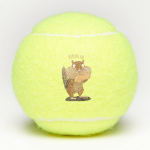 Pelotas De Tenis Personalizado de chipmunk de grandes mejillas grac