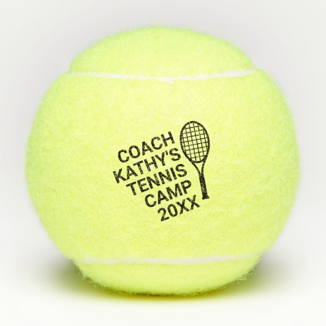 Pelotas De Tenis Personalizado de entrenador de tenis (Anverso)