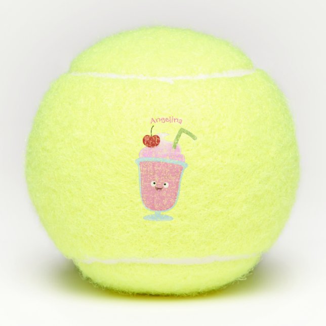 Pelotas De Tenis Personalizado de helados de fresa de fresa (Anverso)