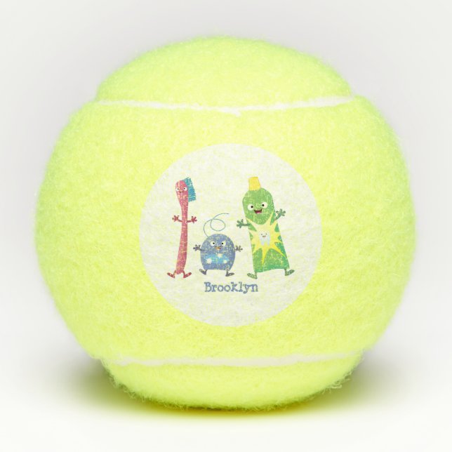 Pelotas De Tenis Personalizado de hilo dental de cepillo de dientes (Anverso)