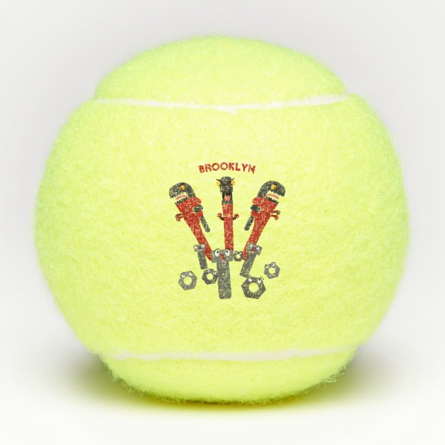 Pelotas De Tenis Personalizado de humor de herramientas monstruosas (Anverso)