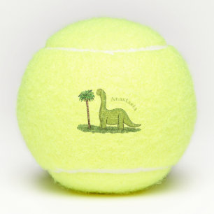 Pelotas De Tenis Personalizado de los dinosaurios de brontosauro ve