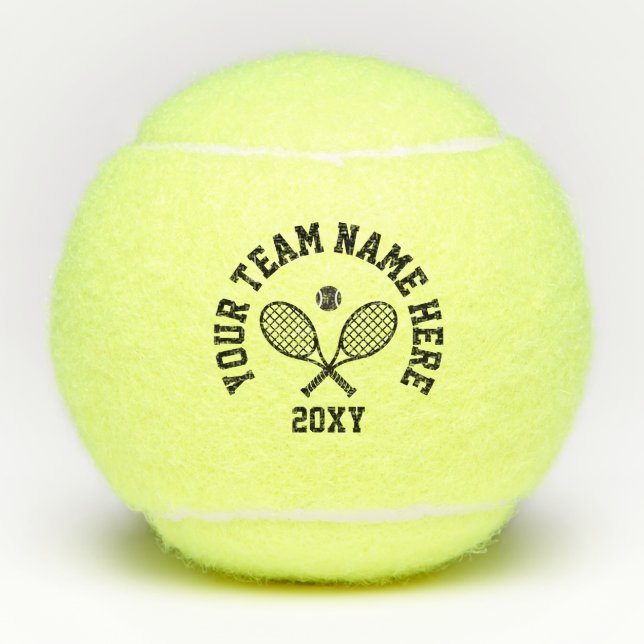 Pelotas De Tenis Personalizado de nombres de equipo personalizado (Anverso)