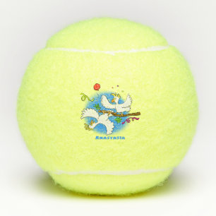 Pelotas De Tenis Personalizado de pájaros de cacatúa graciosa