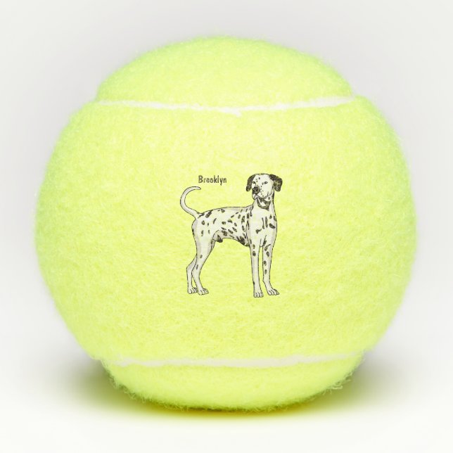 Pelotas De Tenis Personalizado de perro dalmatiano (Anverso)