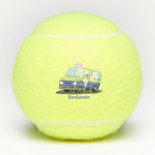 Pelotas De Tenis Personalizado de un camión de helados alegre
