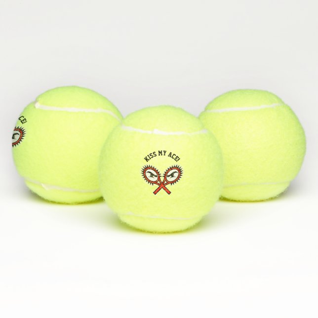Pelotas De Tenis Personalizado del logo de Kiss my ace (Múltiples)
