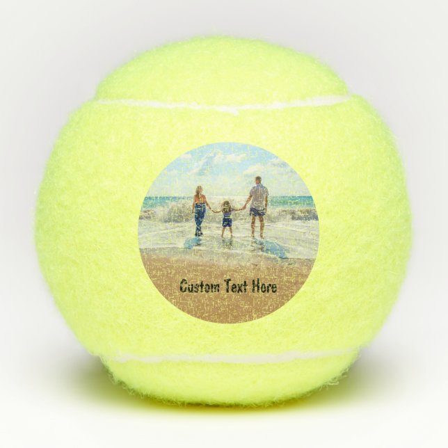 Pelotas De Tenis Personalizado foto Saltos de tenis tus fotos y tex (Anverso)