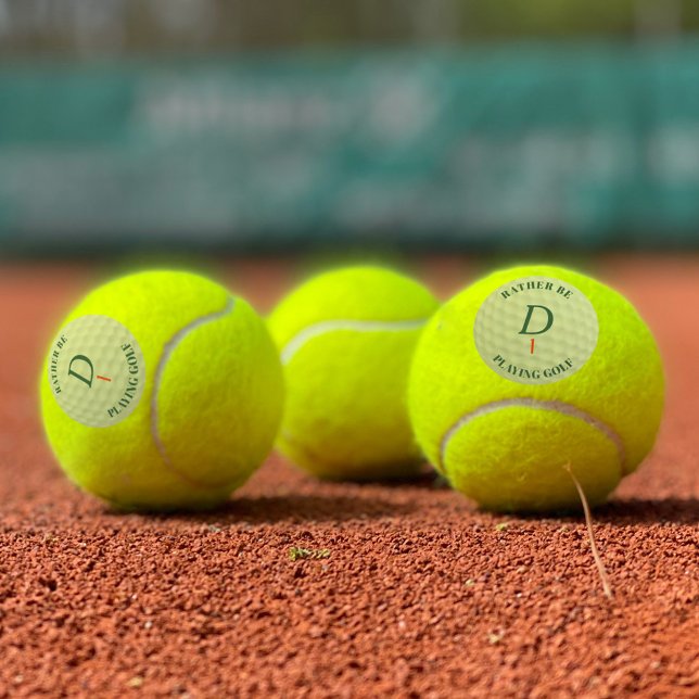 Pelotas De Tenis Personalizado jugador de golf Monogram Funny Tenni (Subido por el creador)