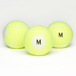 Pelotas De Tenis Personalizado M Monograma Juego Genérico Inicial S
