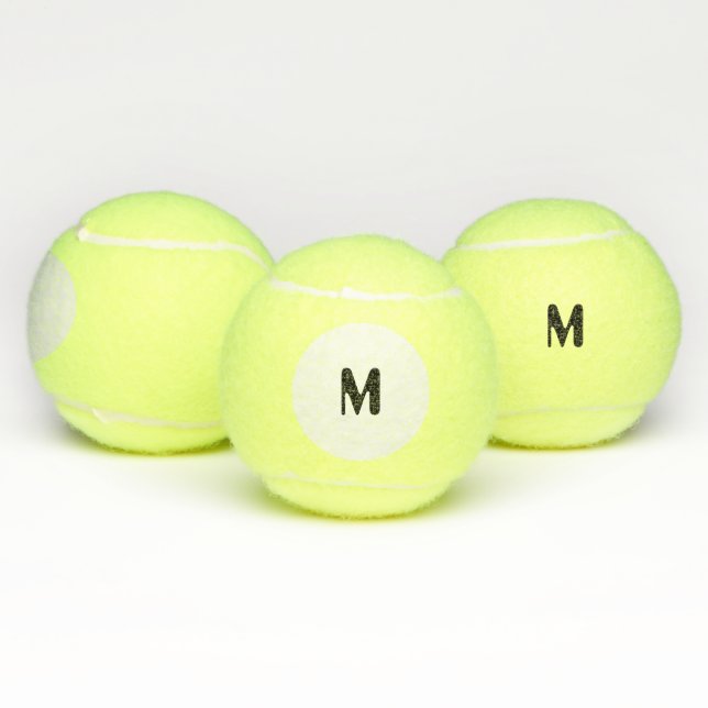 Pelotas De Tenis Personalizado M Monograma Juego Genérico Inicial S (Múltiples)