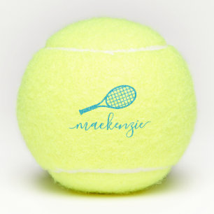 Pelotas De Tenis Personalizado Monogramed Tennis Ball Bright Blue
