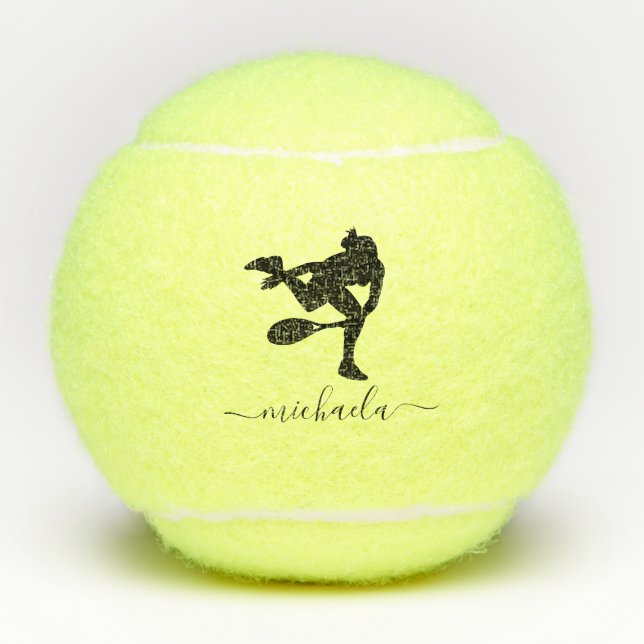 Pelotas De Tenis Personalizado Nombre del jugador de tenis Personal (Anverso)