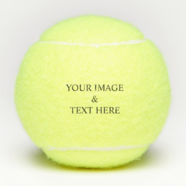 Pelotas De Tenis Personalizado personalizado Su propia foto y texto (Anverso)