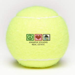 Pelotas De Tenis Personalizado Real Estate Company Peace Love Realt