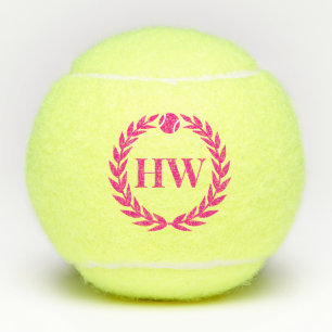 Pelotas De Tenis Personalizado Rosa Monogramado