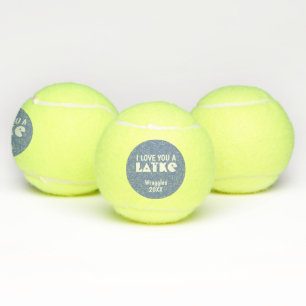 Pelotas De Tenis Personalizado te amo un latke Jánuca Chanukah