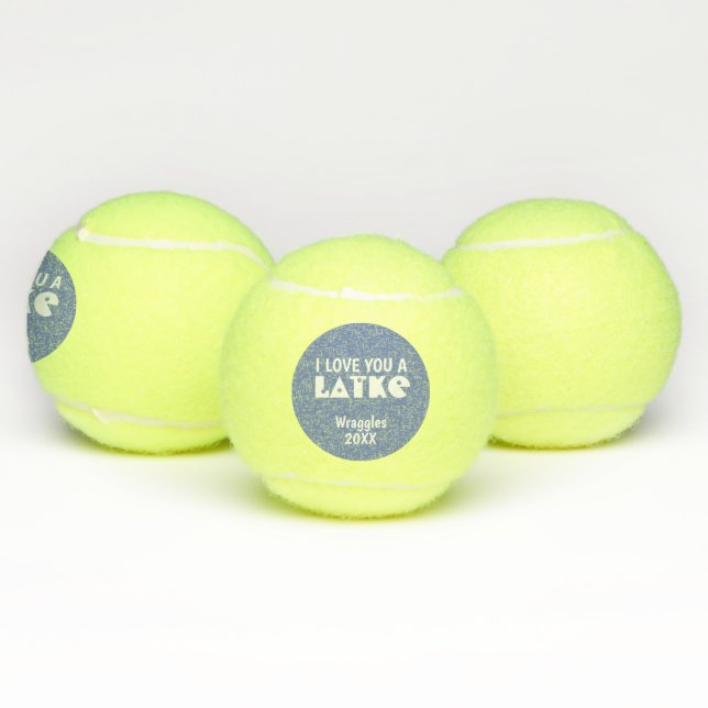 Pelotas De Tenis Personalizado te amo un latke Jánuca Chanukah (Múltiples)