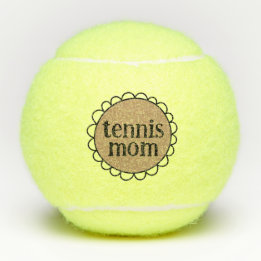 Pelotas De Tenis Personalizado TENNIS MOM Scalloped Edge