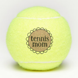 Pelotas De Tenis Personalizado TENNIS MOM Scalloped Edge