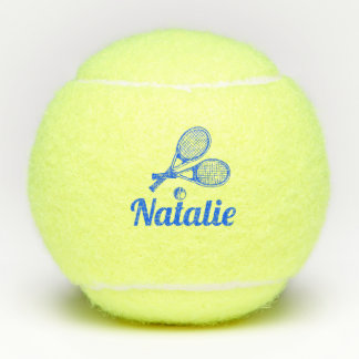 Pelotas De Tenis Personalized Elegant Script Name  Tennis Balls