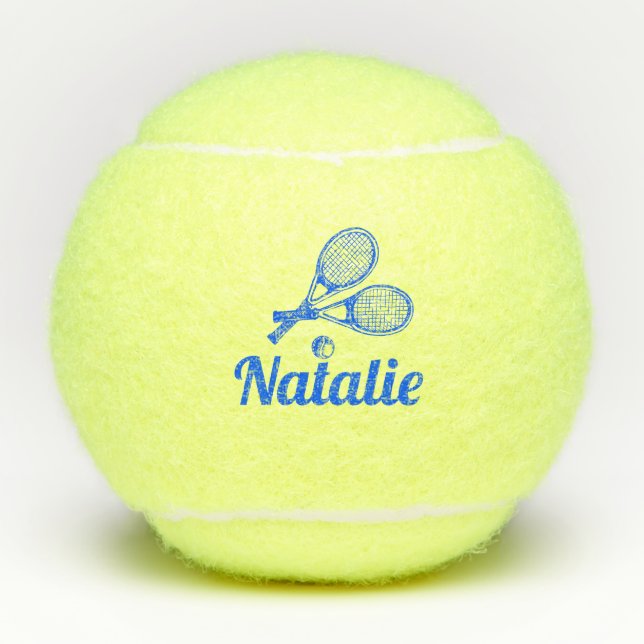 Pelotas De Tenis Personalized Elegant Script Name  Tennis Balls (Anverso)